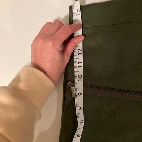 J. Crew Dark Green Pencil Skirt - Picture 7 of 9